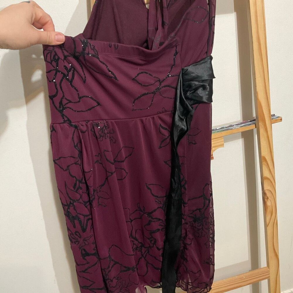 Speechless halter dress, purple/Burgundy,size large - Picture 6 of 14
